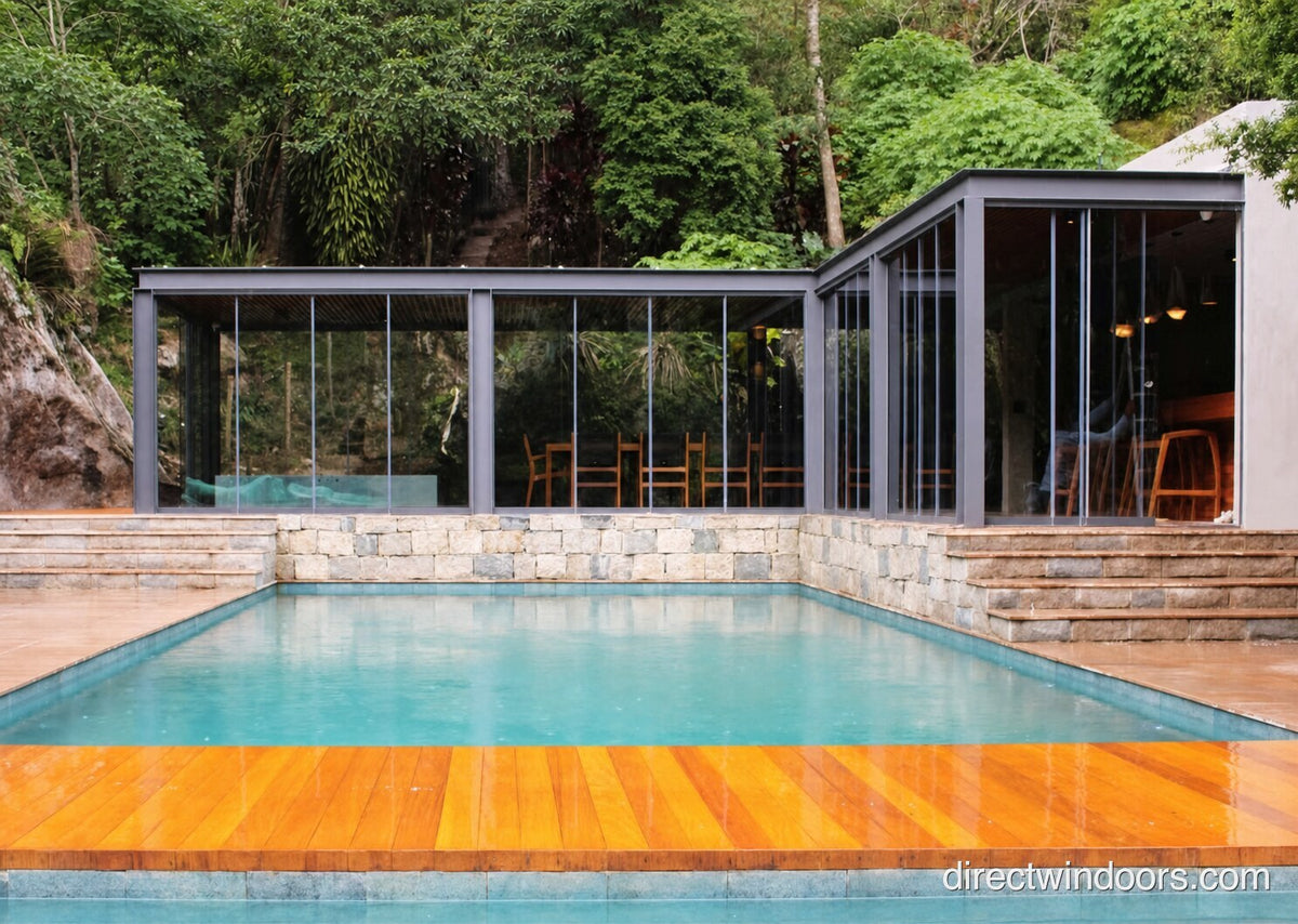 Custom Aluminum Frameless Glass Wall — Direct WinDoors