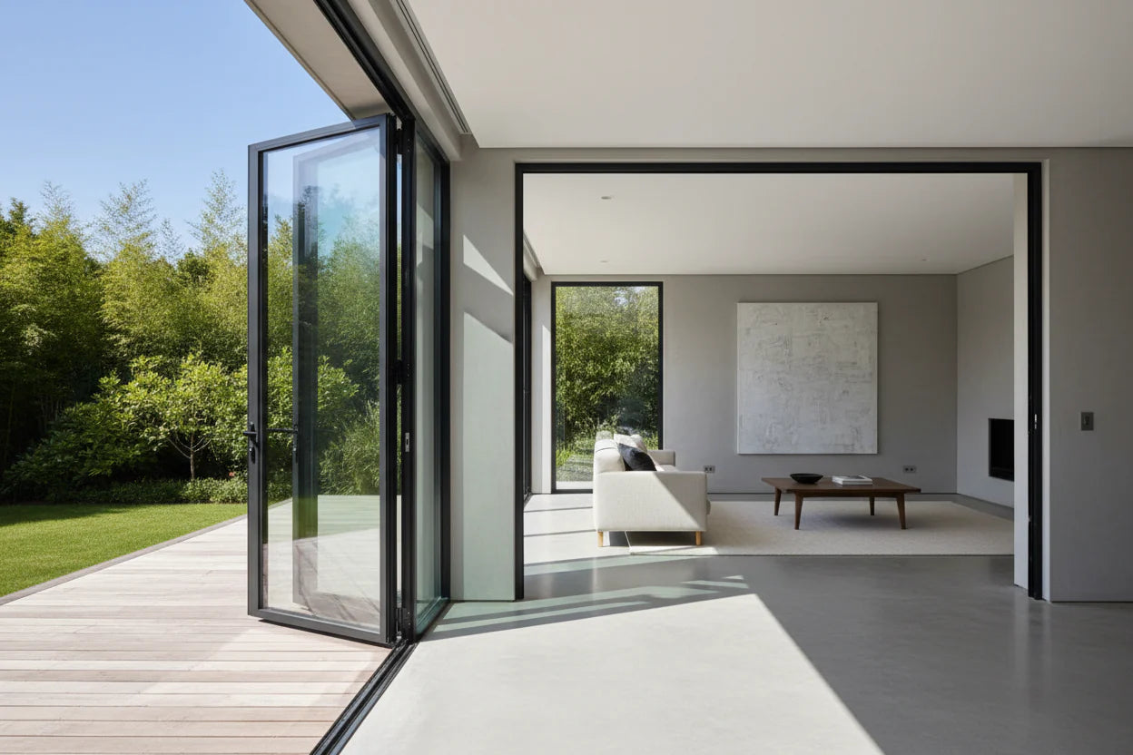 60" x96 " Custom Energy Efficient Aluminum Bifold Door — Direct WinDoors