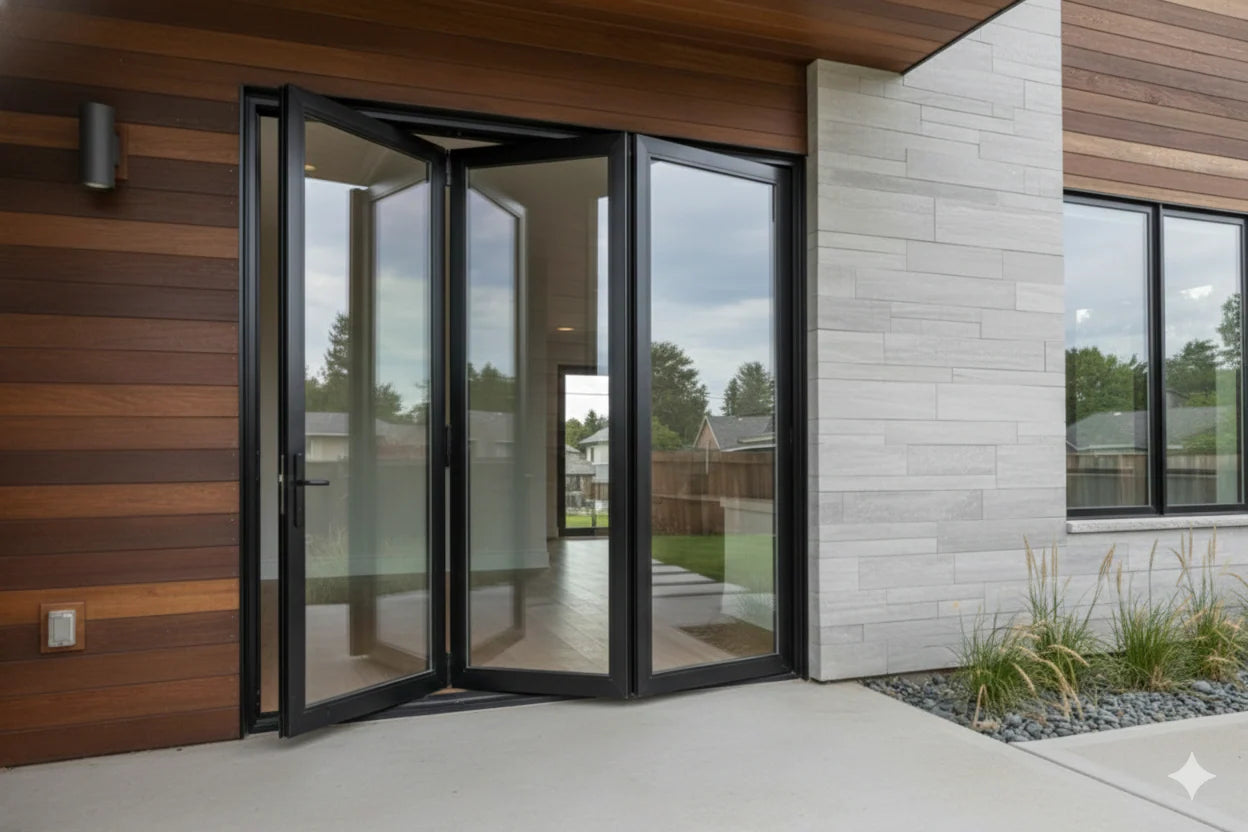 108"x96 Custom Energy Efficient Aluminum Bifold Door — Direct WinDoors