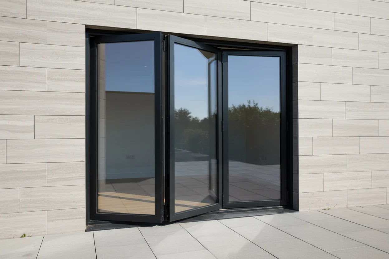 96" x 96" Custom Energy Efficient Aluminum Bifold Door — Direct WinDoors