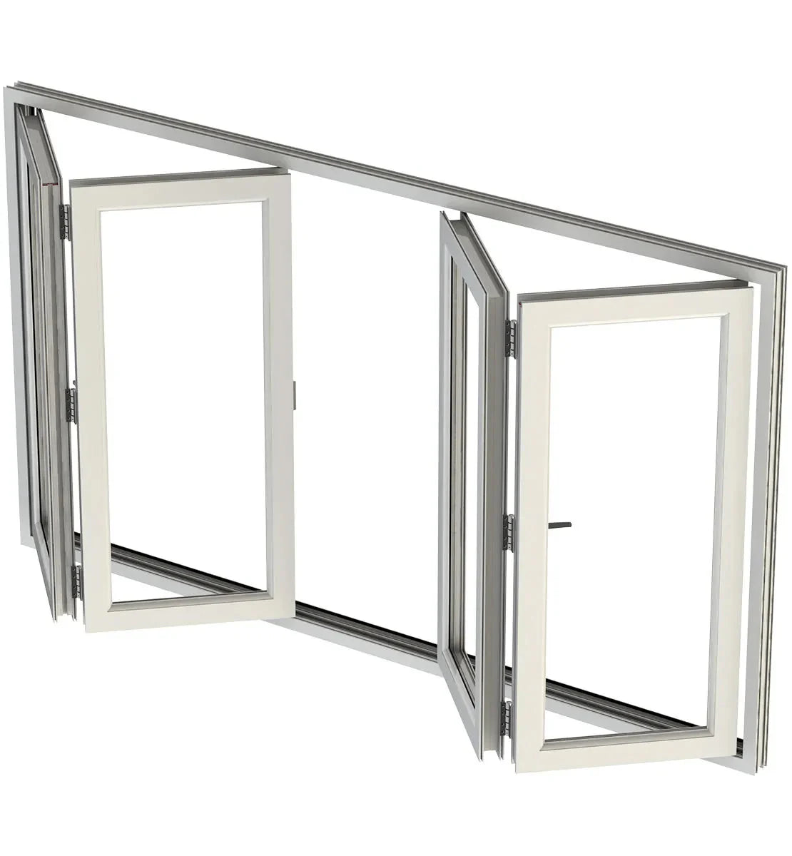 96"x36" Custom Energy Efficient Aluminum Bifold Window — Direct WinDoors