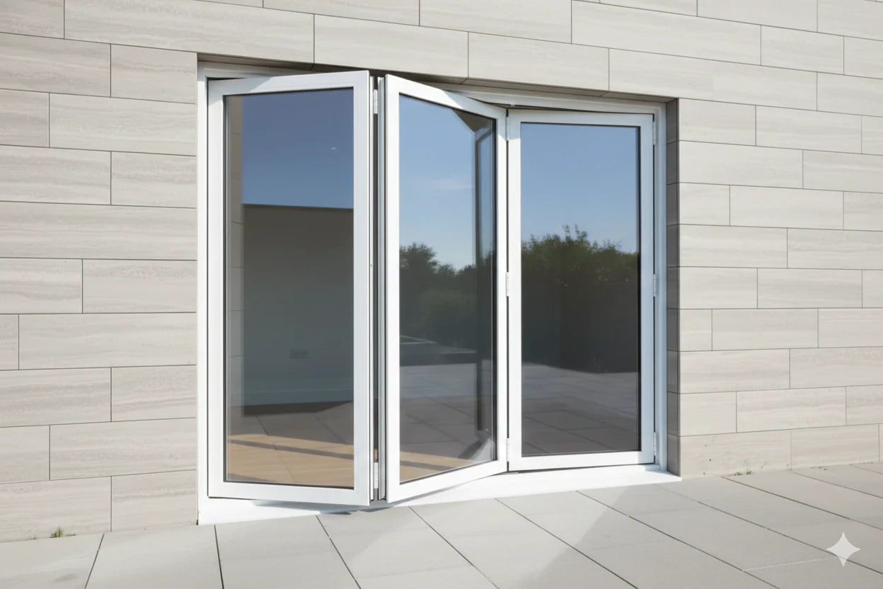 96" x 96" Custom Energy Efficient Aluminum Bifold Door — Direct WinDoors