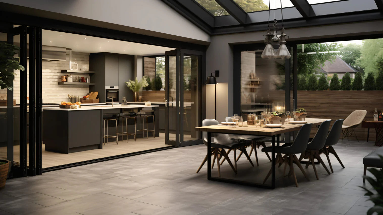 168" x96" Custom Energy Efficient Aluminum Bifold Door — Direct WinDoors