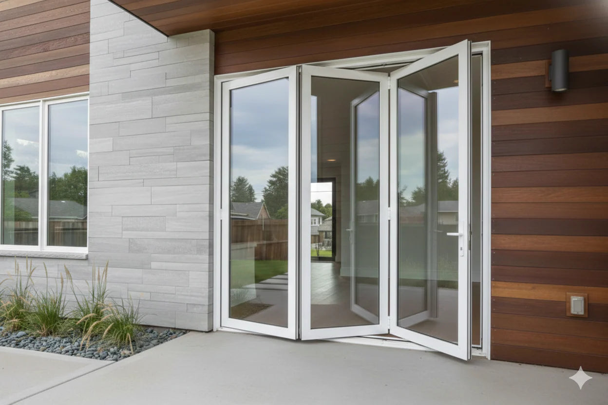 96″ x 80″ Custom Energy Efficient Aluminum Bifold Door — Direct WinDoors