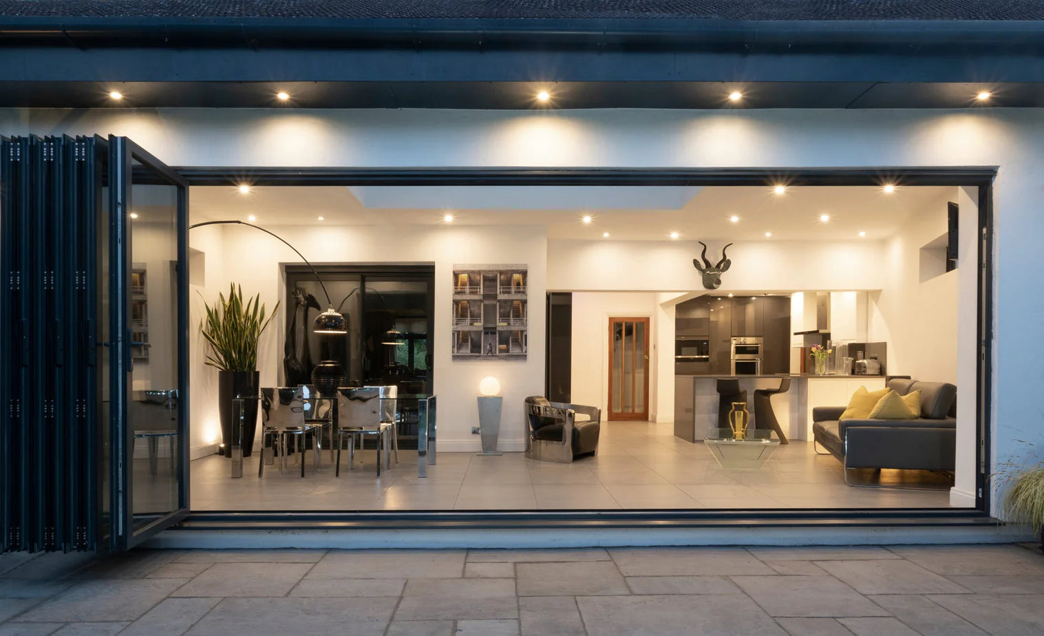 240" x 96" Custom Energy Efficient Aluminum Bifold Door — Direct WinDoors