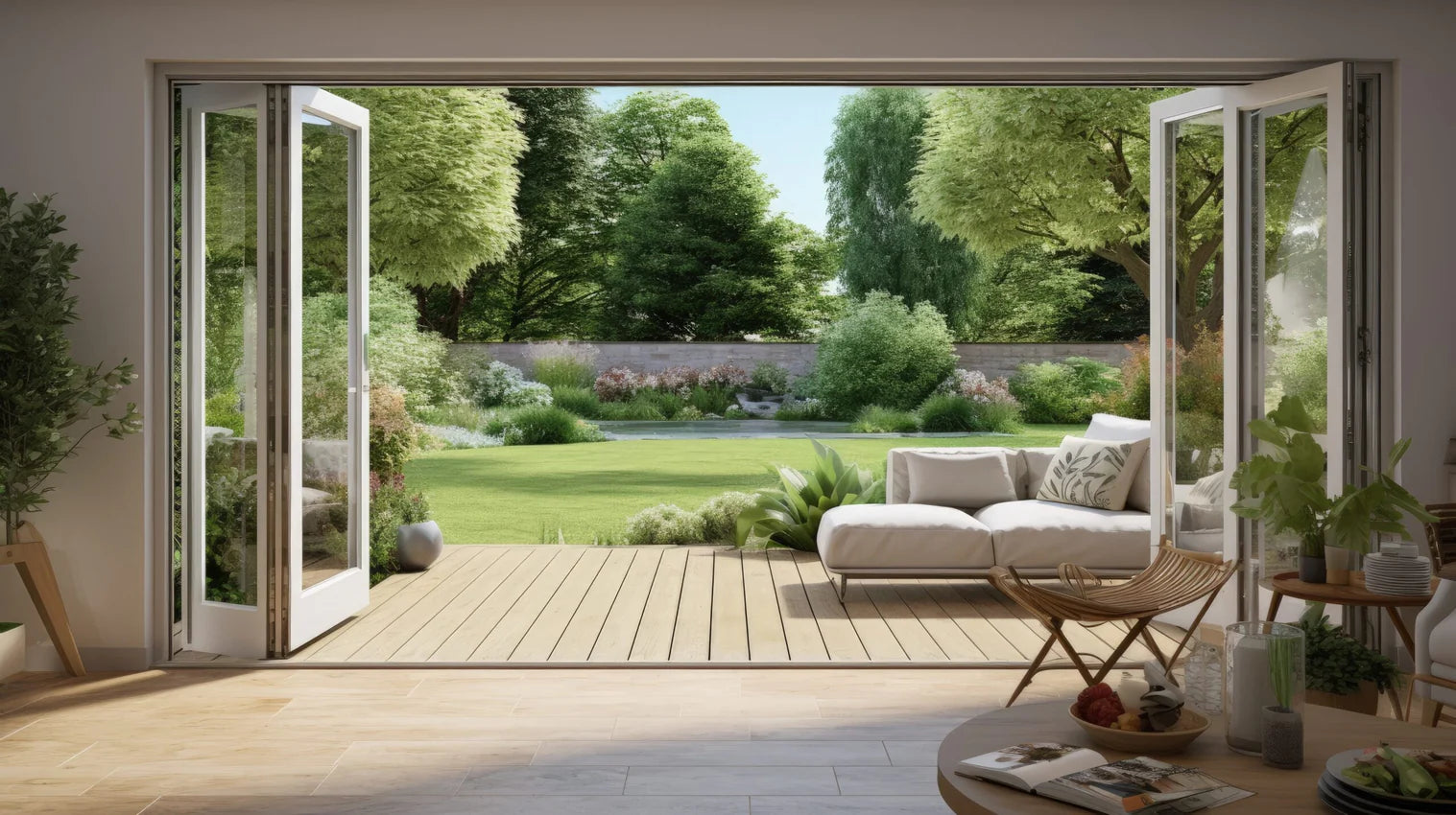 168" x96" Custom Energy Efficient Aluminum Bifold Door — Direct WinDoors
