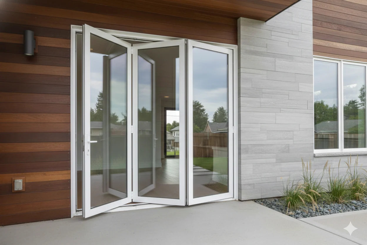 96″ x 80″ Custom Energy Efficient Aluminum Bifold Door — Direct WinDoors