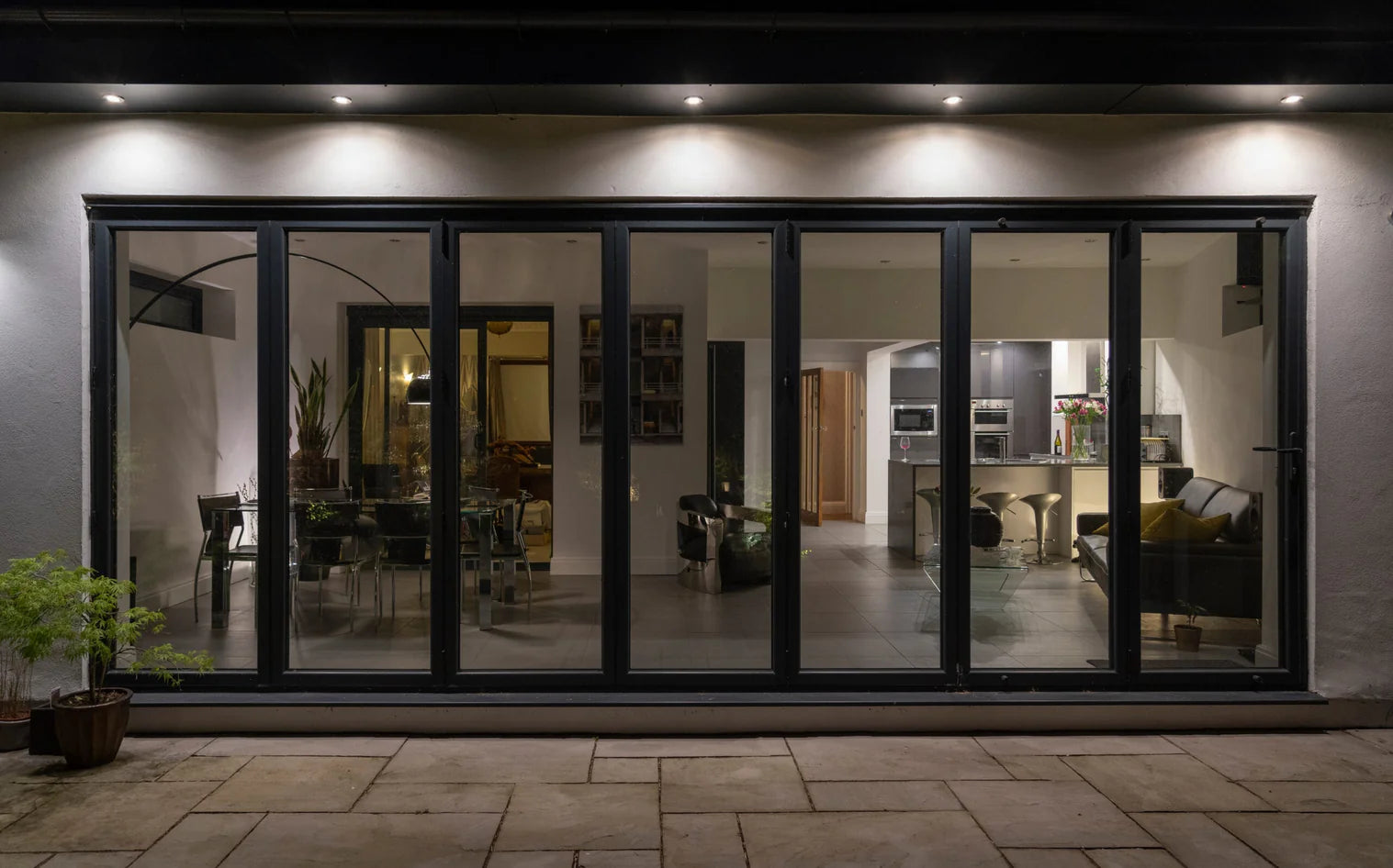 240" x 96" Custom Energy Efficient Aluminum Bifold Door — Direct WinDoors