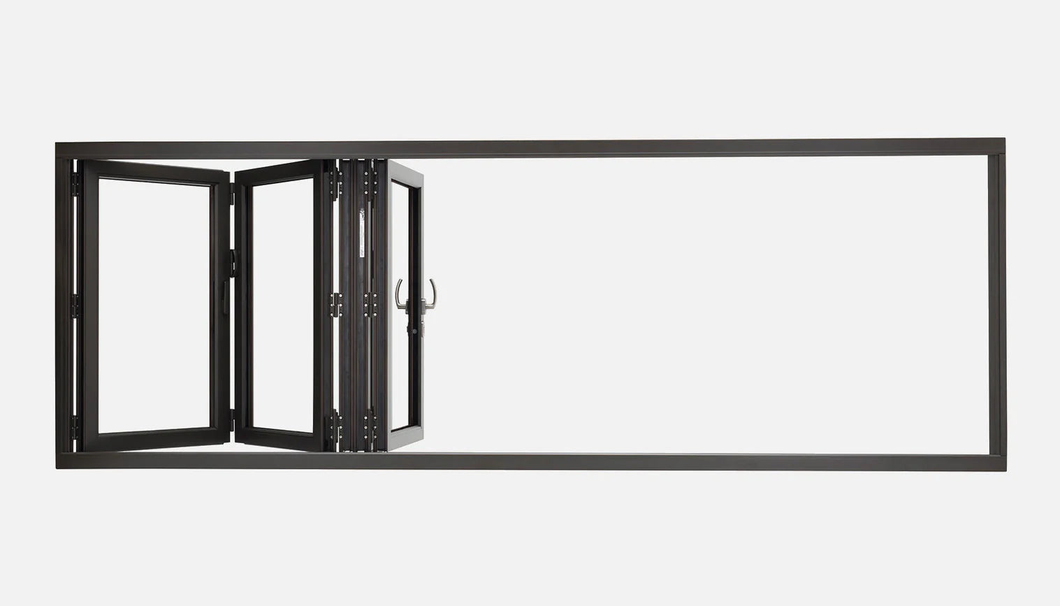 96"x48" Custom Energy Efficient Aluminum Bifold Window — Direct WinDoors