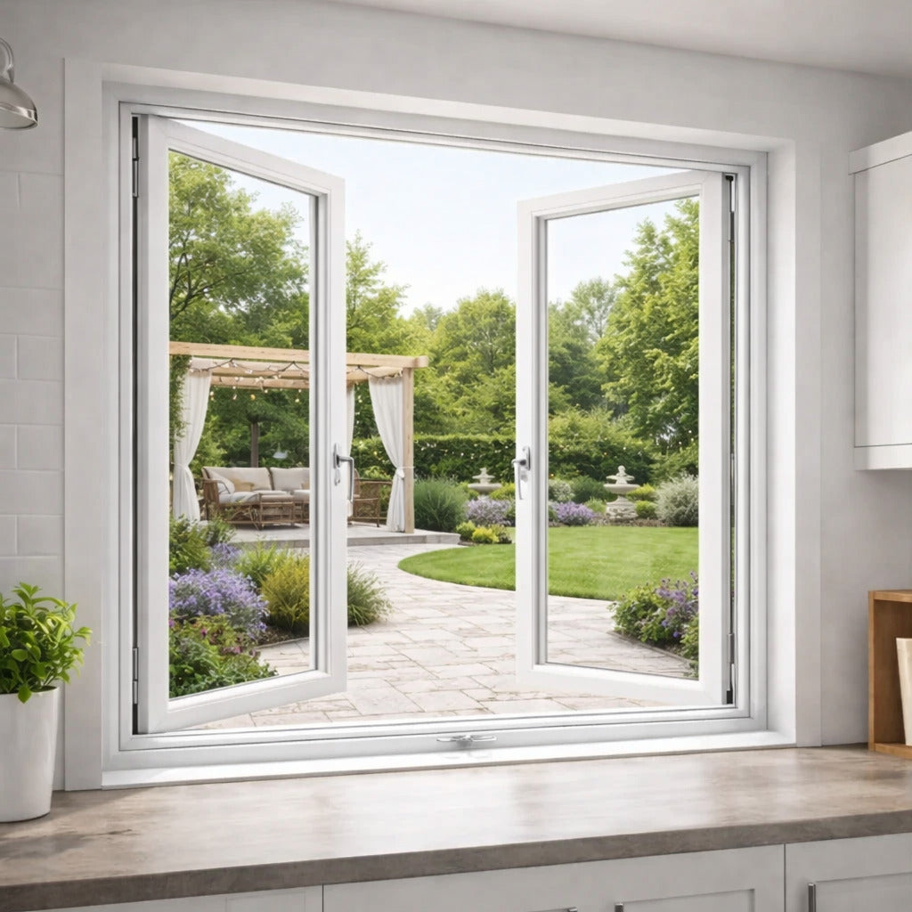 72x48 Custom Aluminum Casement Window - Lifestyle Context