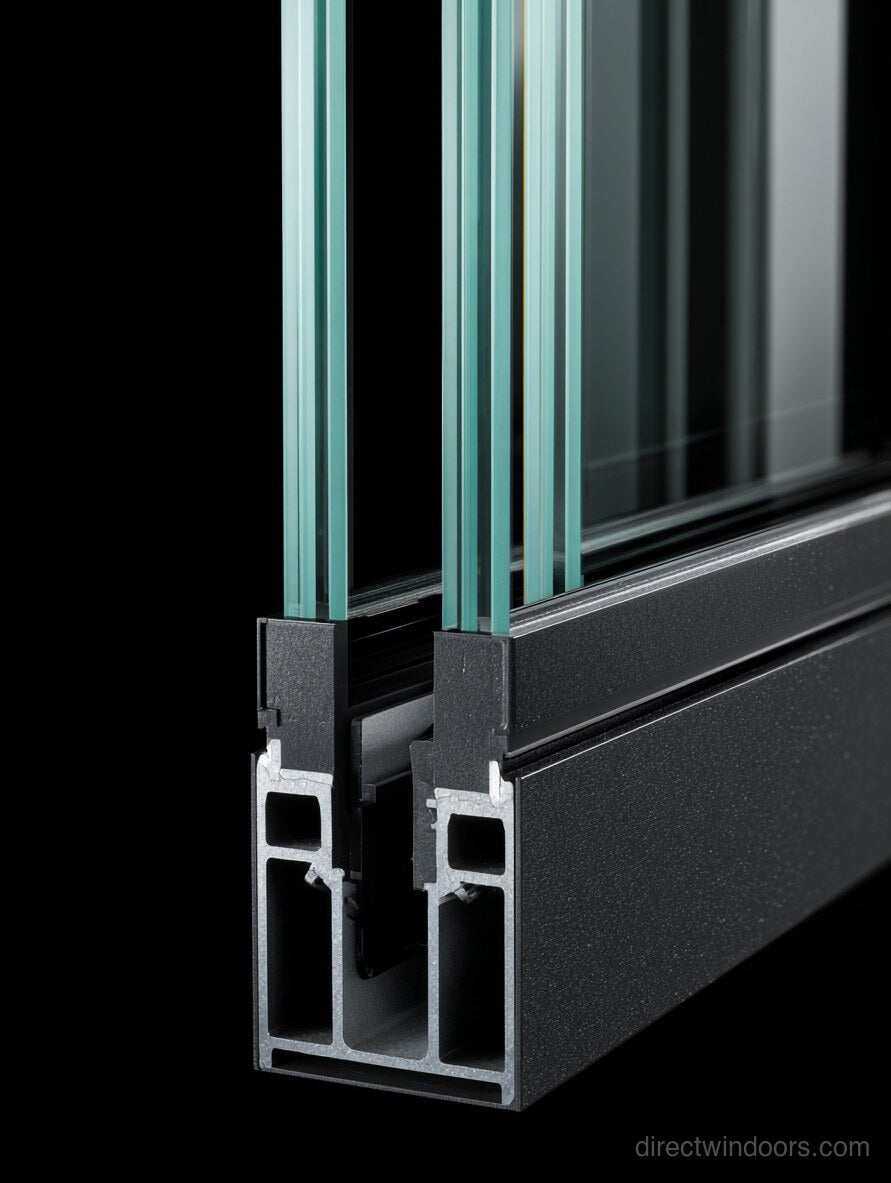 72x48 Custom Aluminum Sliding Window - Corner Interlock Detail
