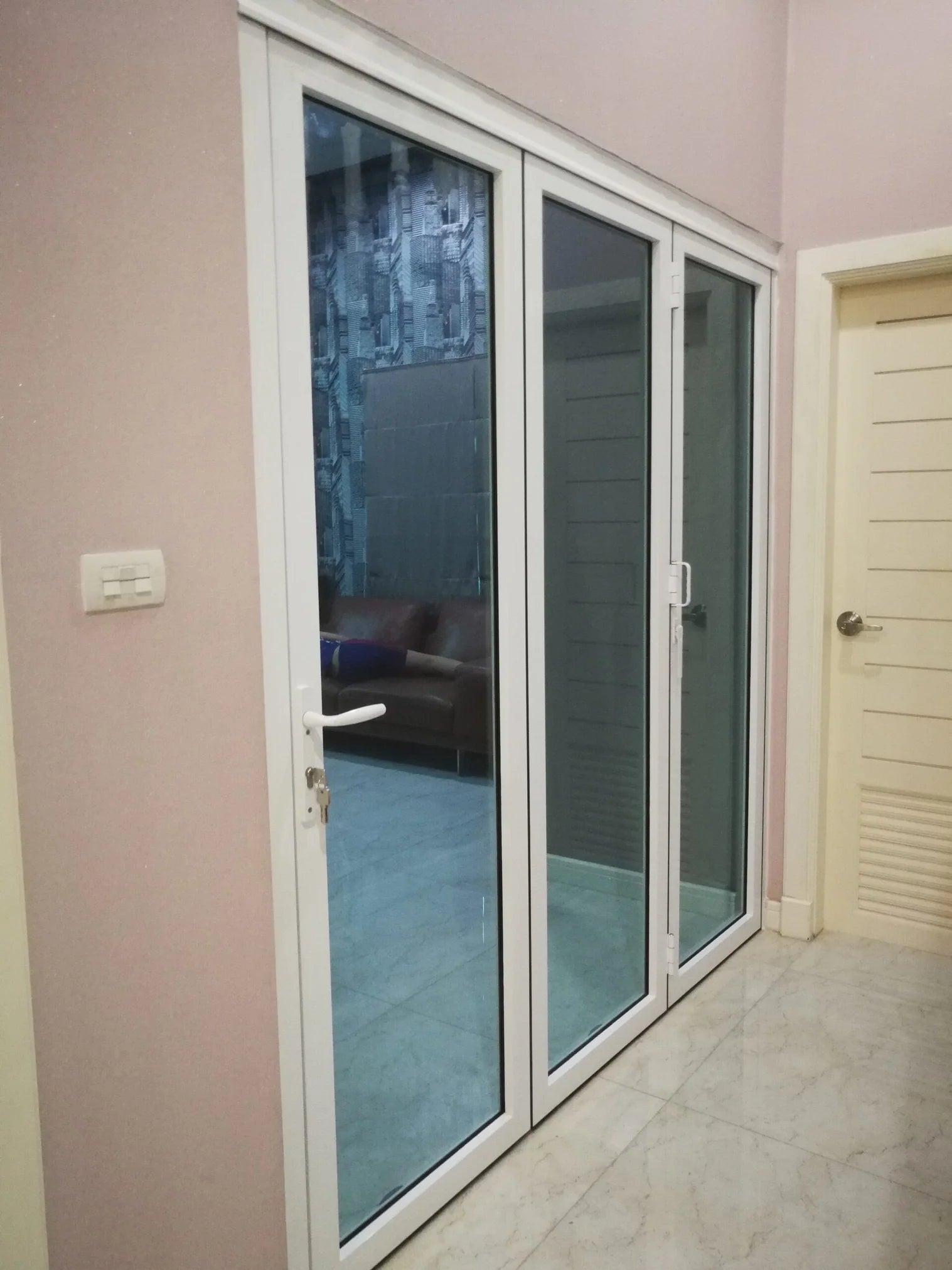 96″ x 80″ Custom Energy Efficient Aluminum Bifold Door — Direct WinDoors
