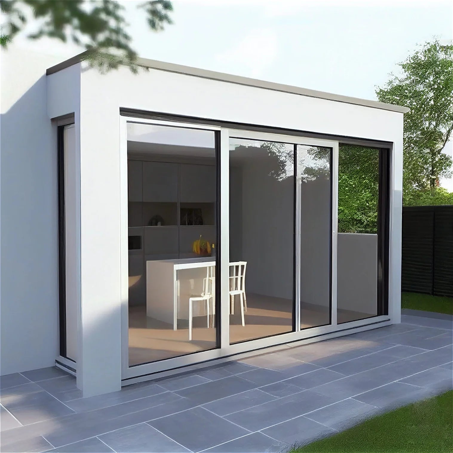 96"x96" Custom Energy Efficient Aluminum Sliding Doors — Direct WinDoors