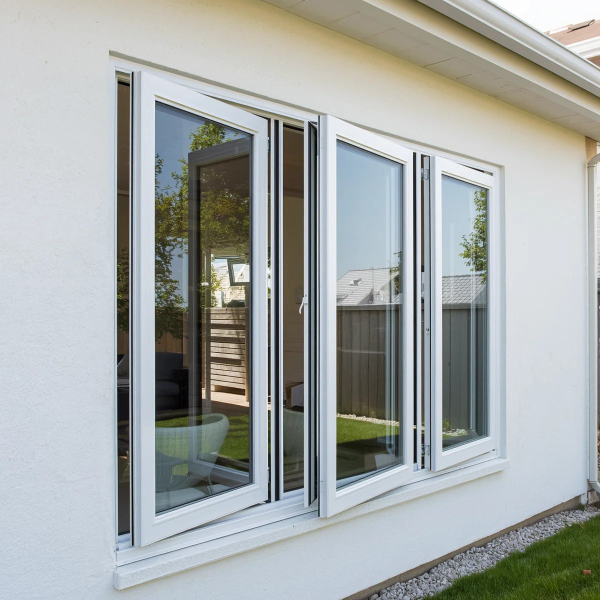 96x36 Custom Aluminum Bifold Window