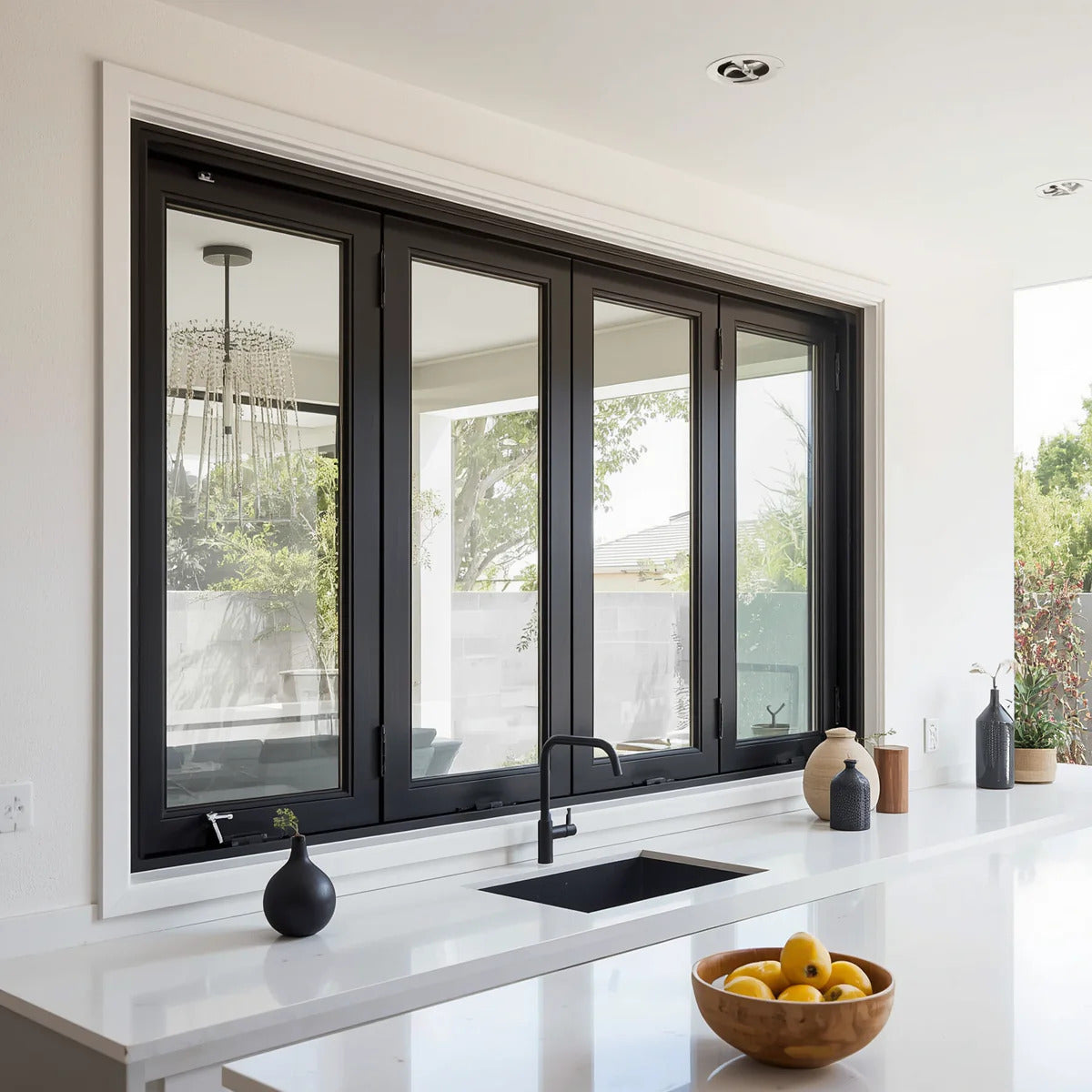 96x36 Custom Aluminum Bifold Window