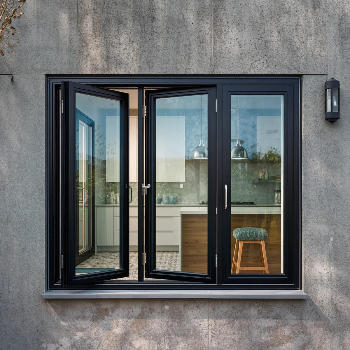 96x36 Custom Aluminum Bifold Window