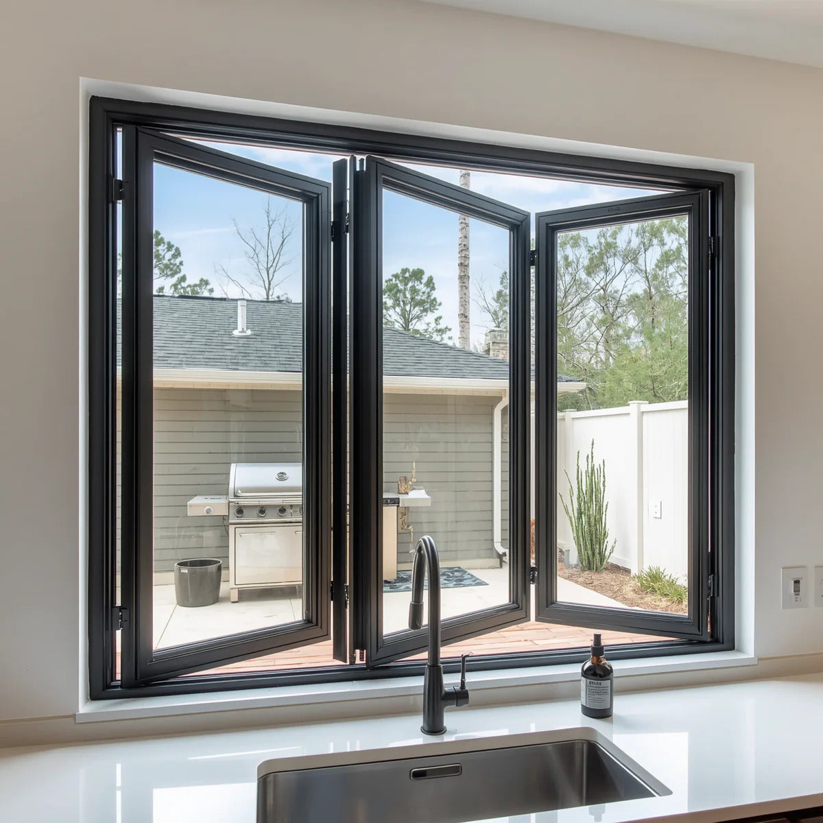 96x36 Custom Aluminum Bifold Window
