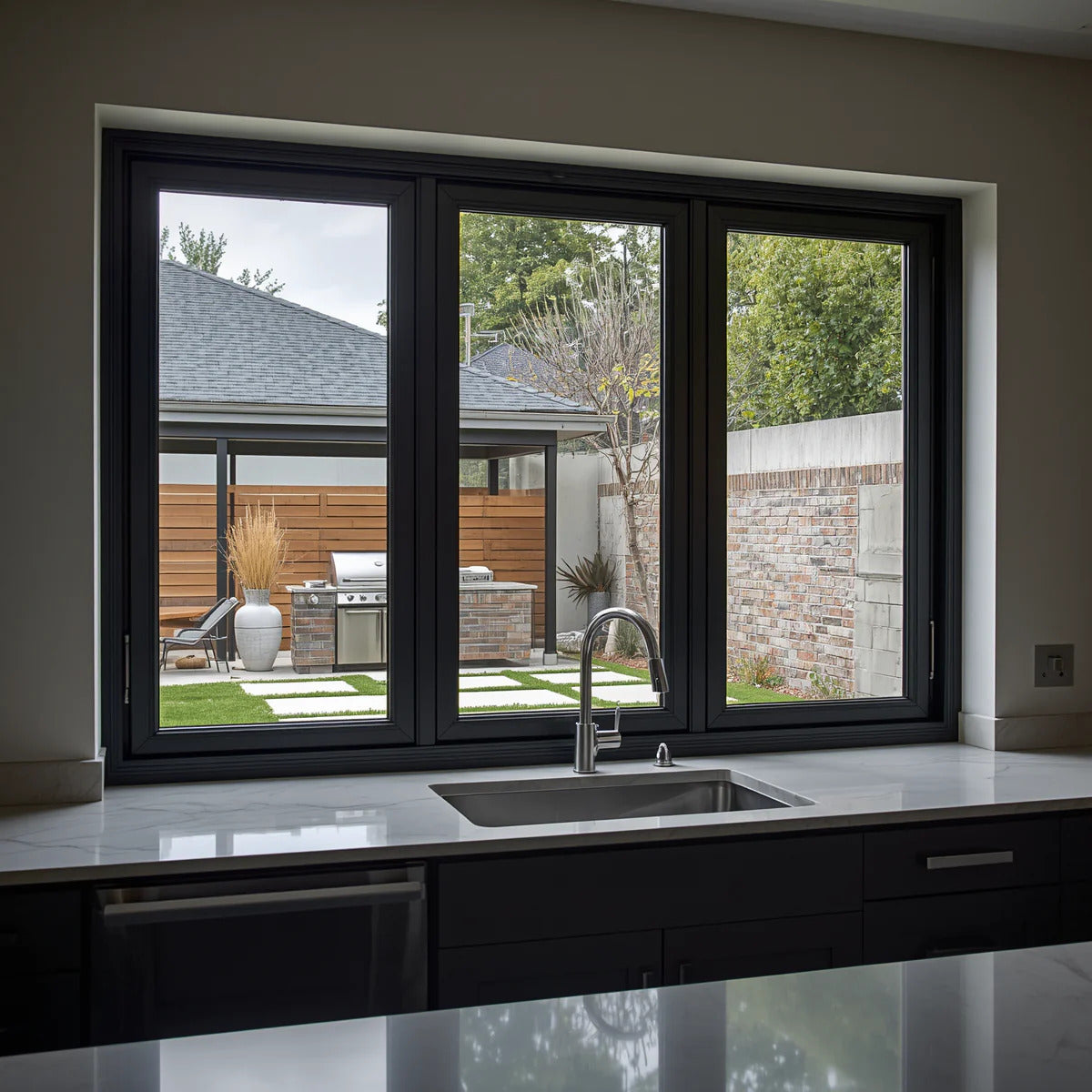 96x36 Custom Aluminum Bifold Window