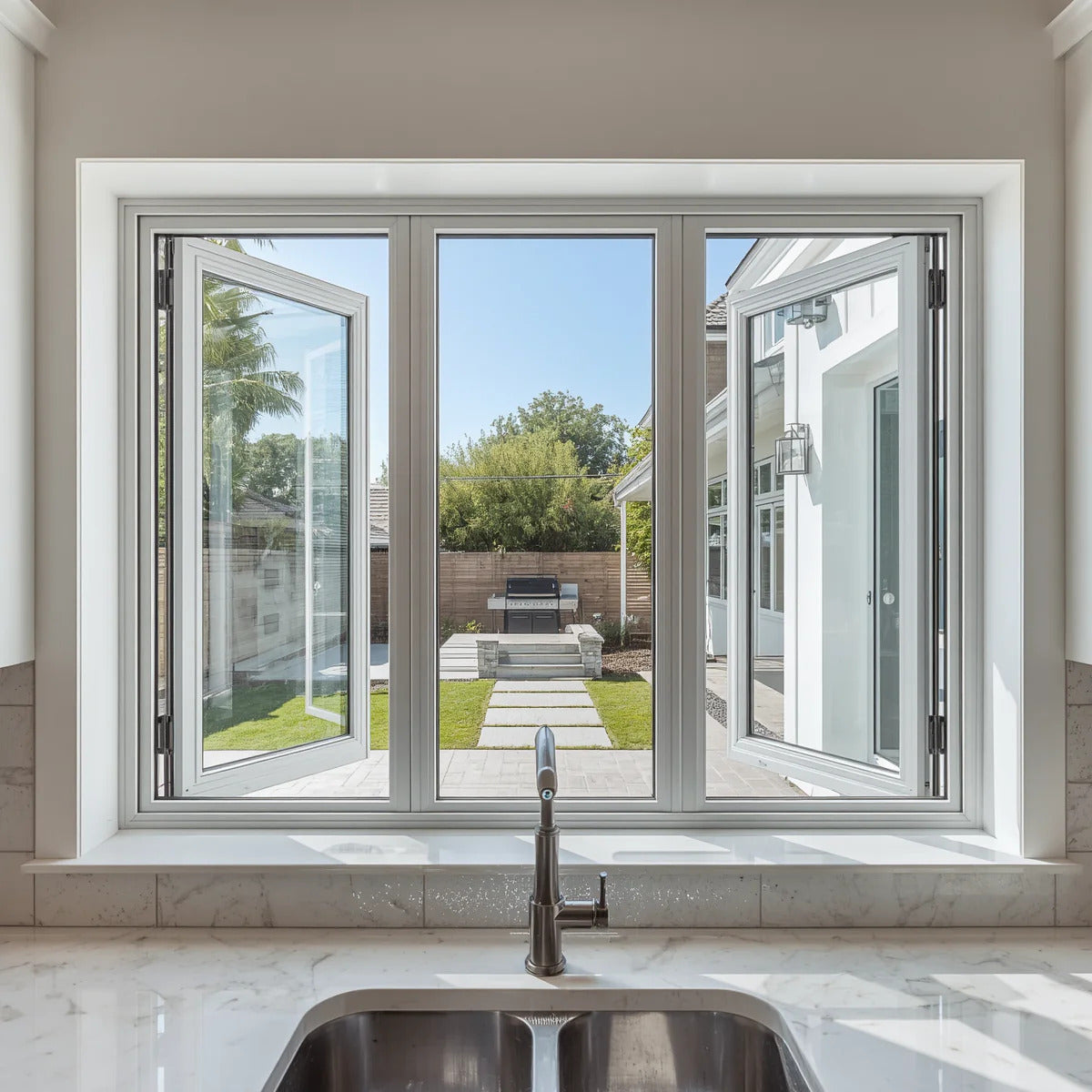 96x36 Custom Aluminum Bifold Window