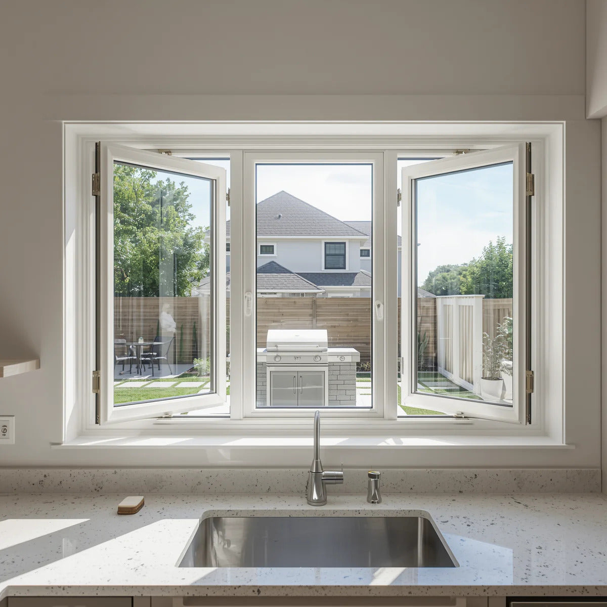 96x36 Custom Aluminum Bifold Window