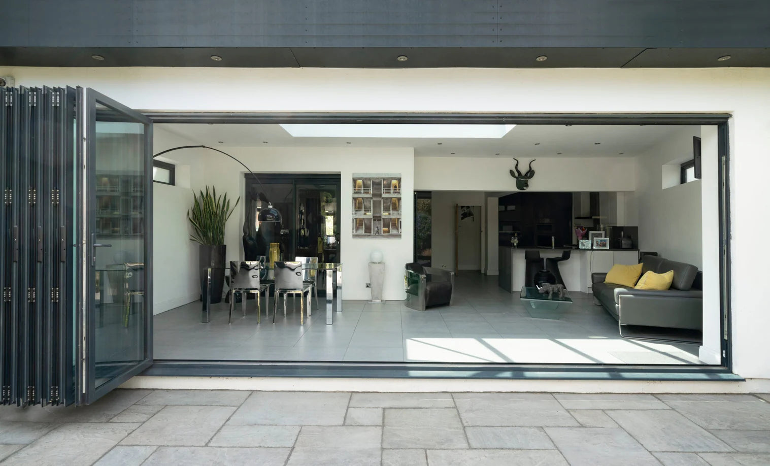 240" x 96" Custom Energy Efficient Aluminum Bifold Door — Direct WinDoors