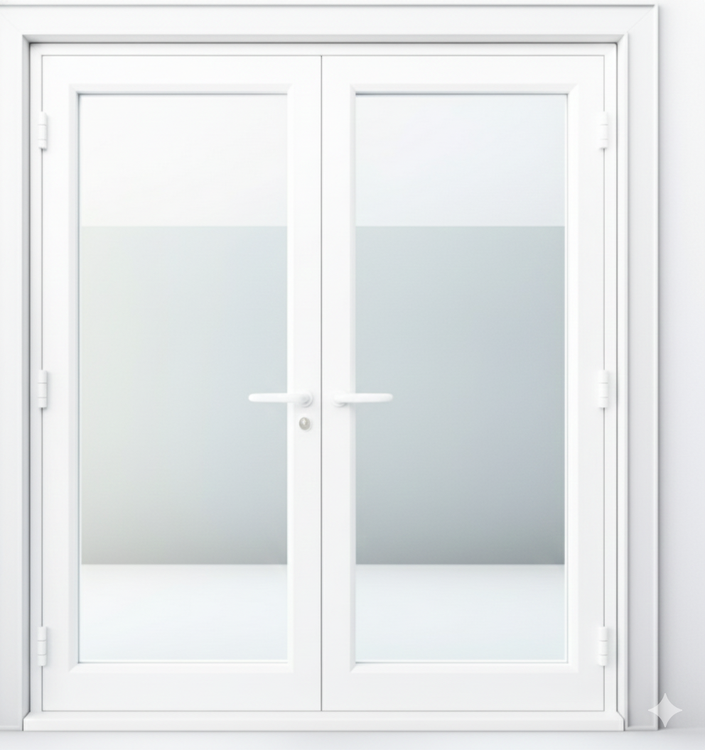 60"x80" Custom Aluminum French Door - Direct WinDoors — Direct WinDoors