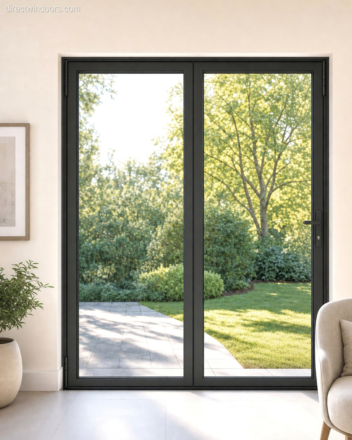 bifold door black left closed 60