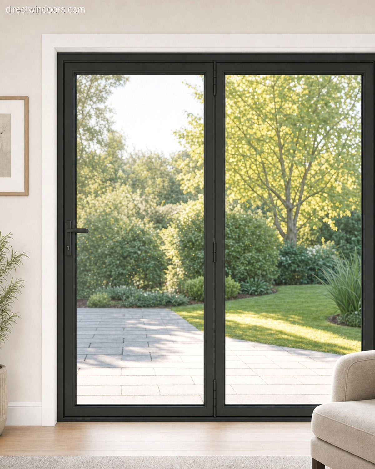 bifold door black right closed 60
