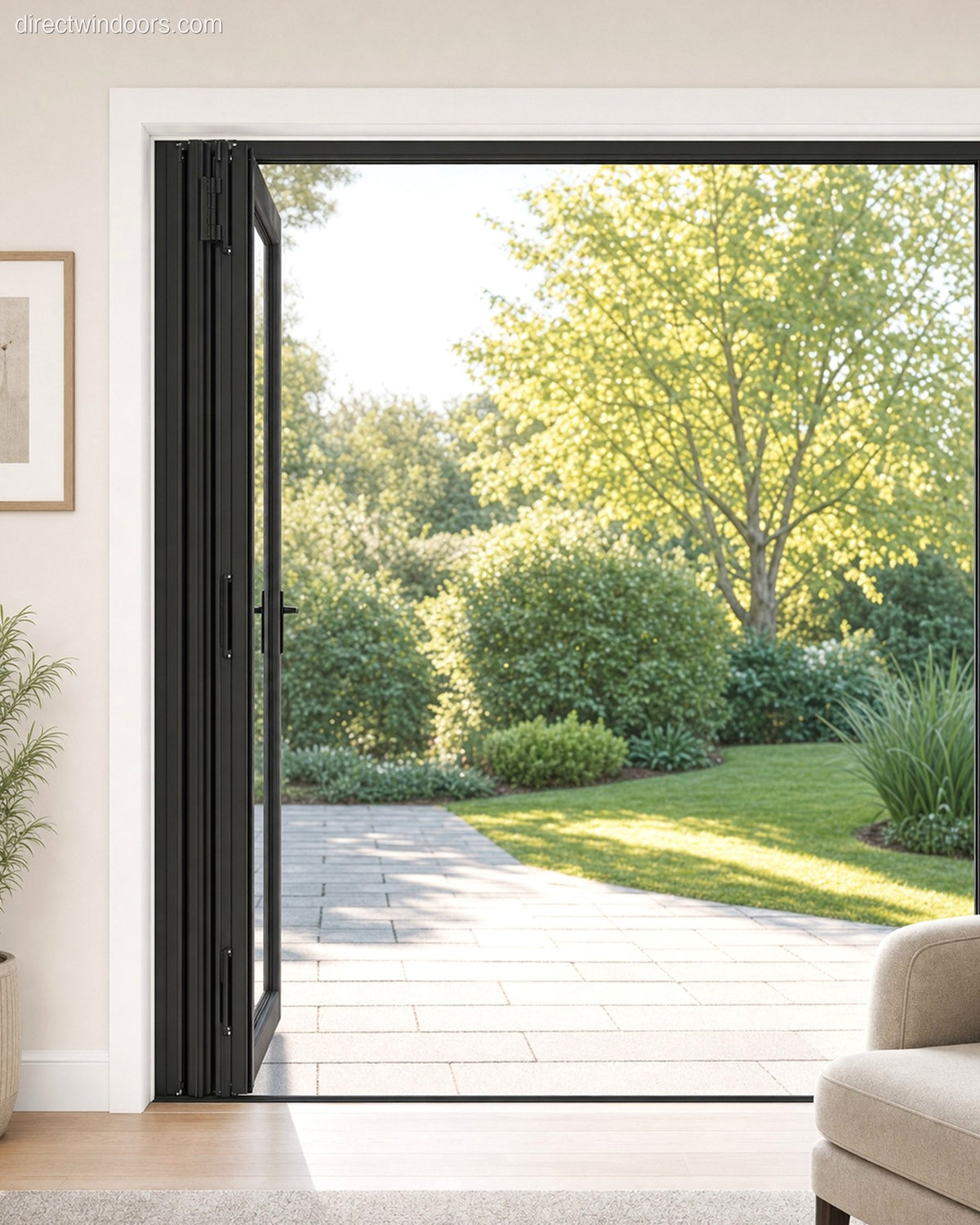 bifold door black right open 60