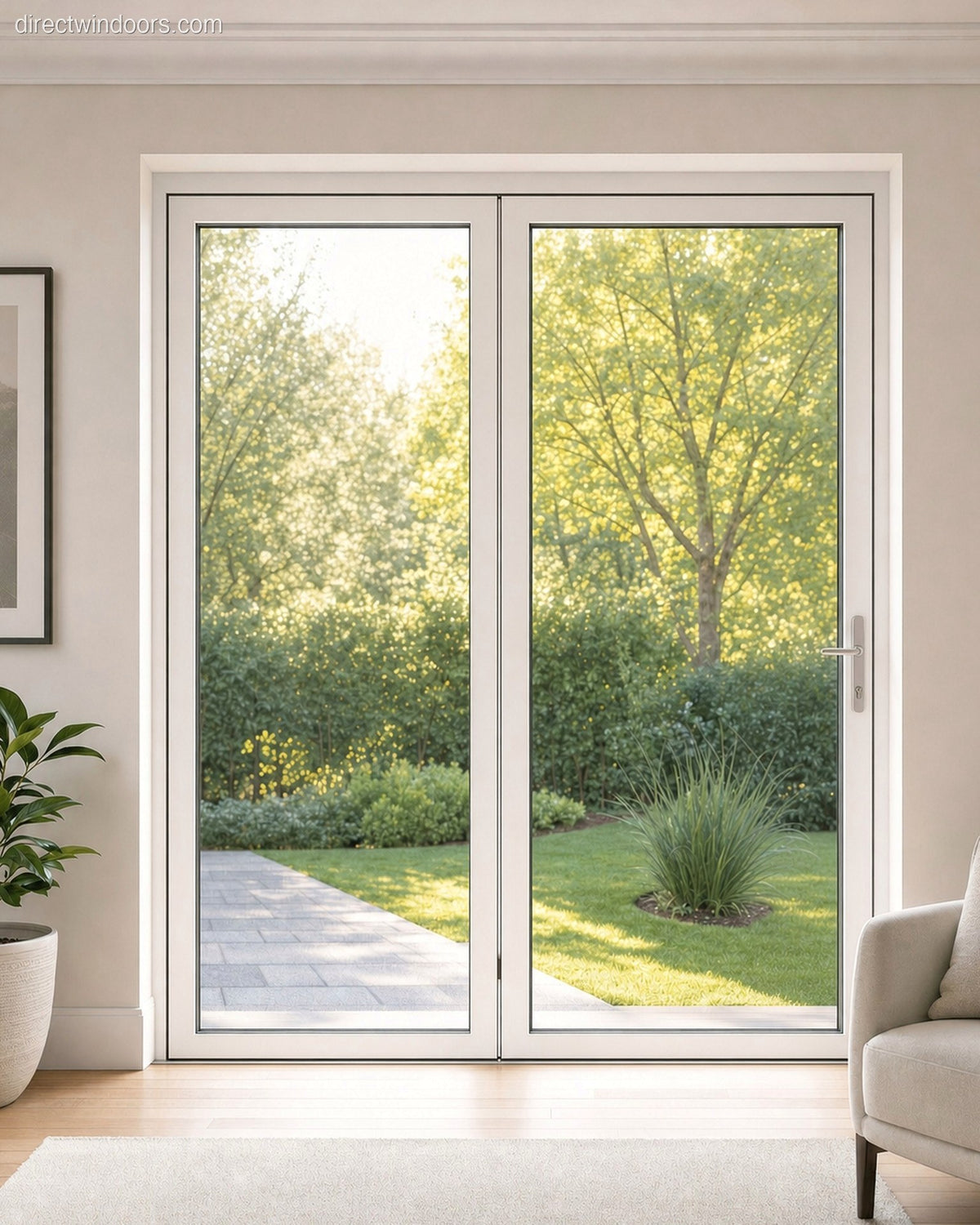bifold door white left closed 60