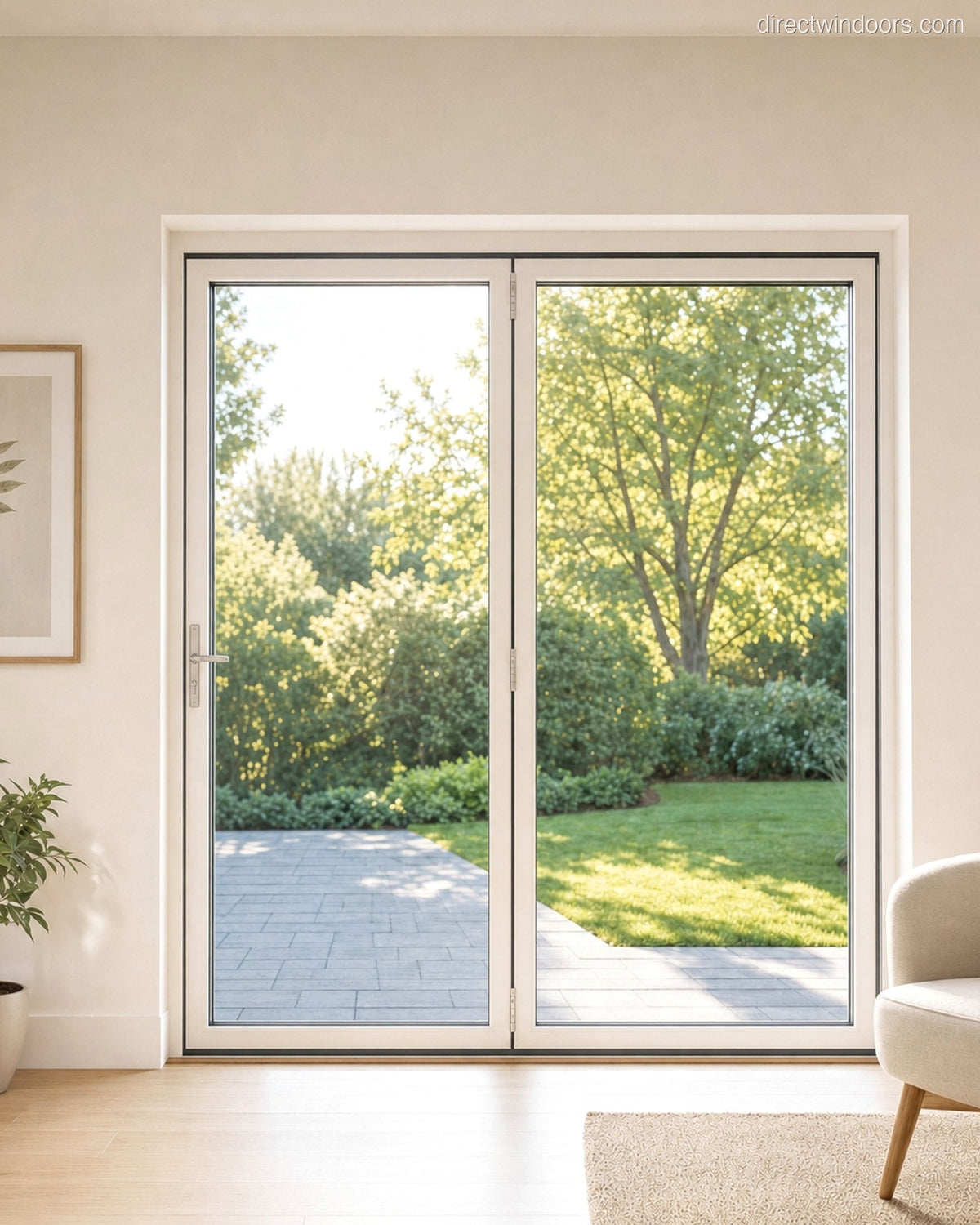 bifold door white right closed 60