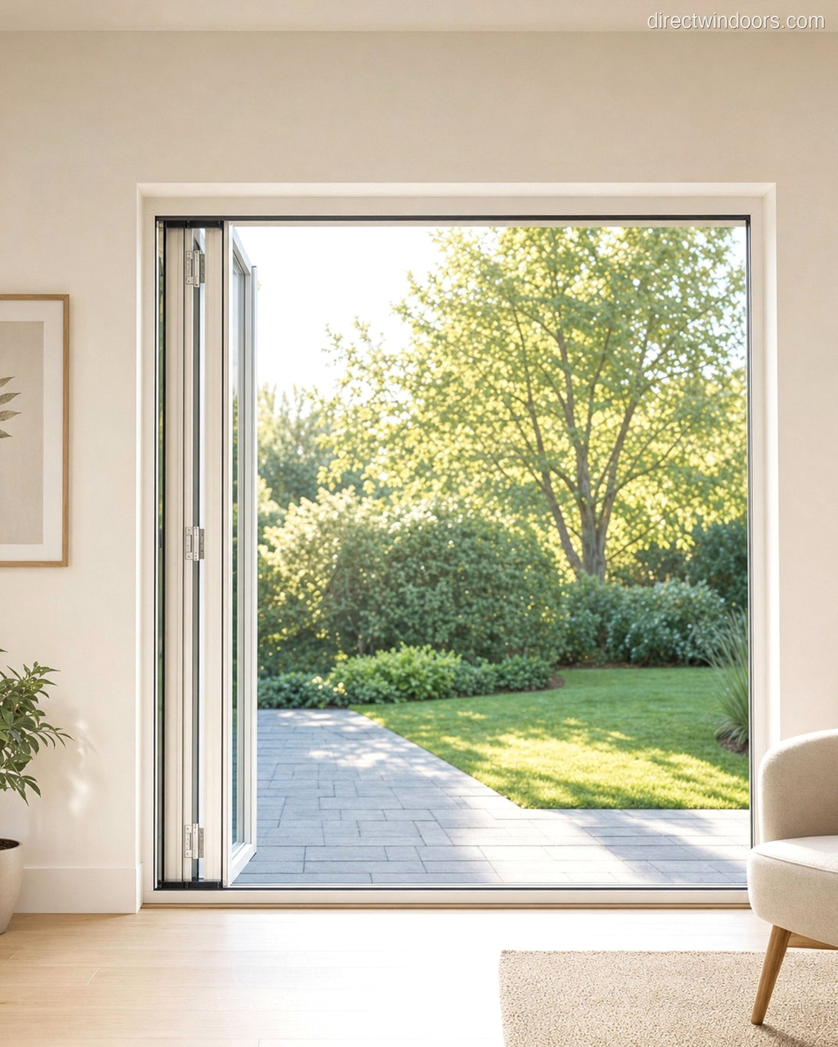 bifold door white right open 60