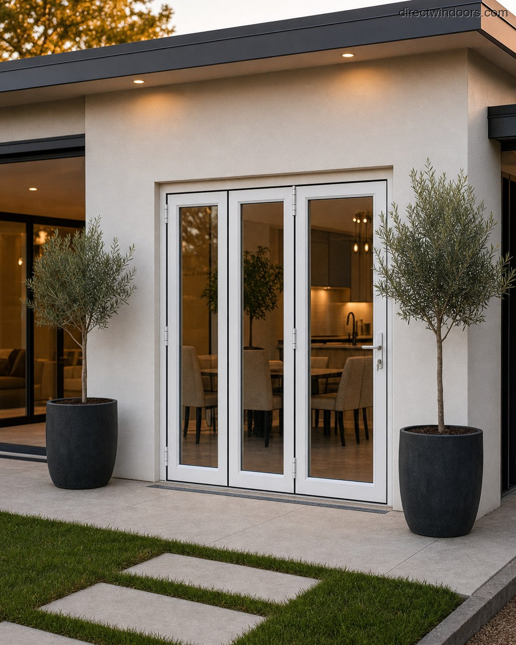 72x80 aluminum bifold door, exterior view