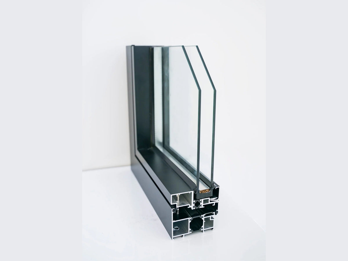 Premium aluminum frame thermal break and multi-point lock detail — Direct WinDoors